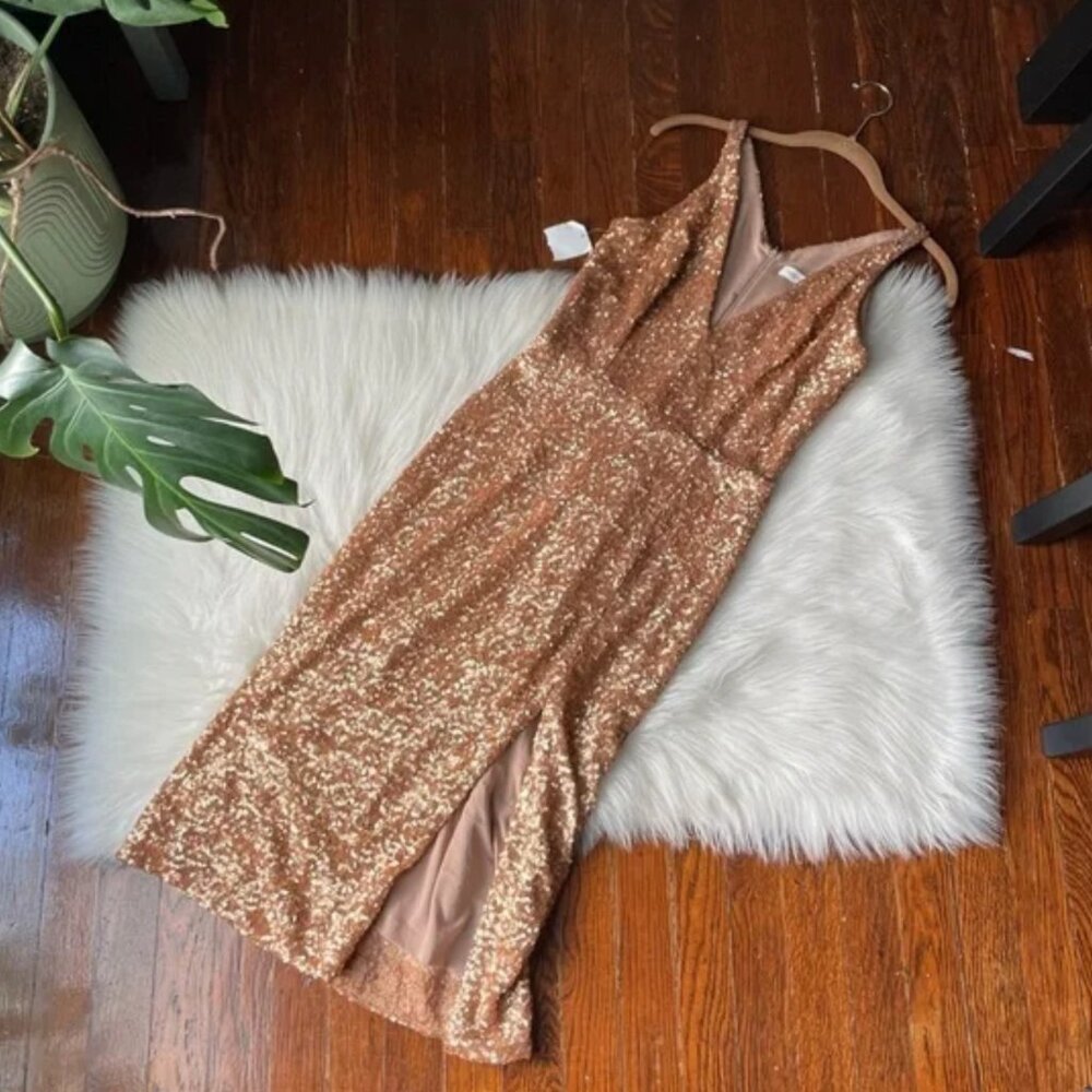 Gold Sequin Dress NWOT Size Medium
